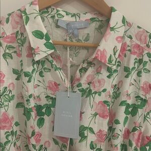 Hill House Pink and Green Floral Dress